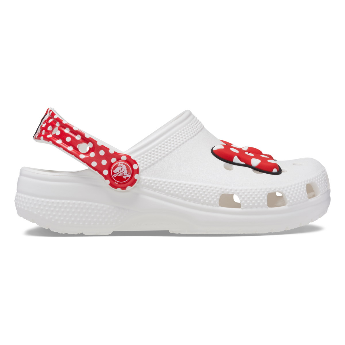 Saboti Crocs Disney Minnie Mouse Classic Clog Kids Alb - White/Red - imagine 8